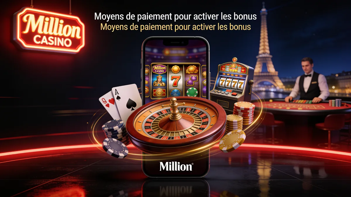 Moyens de paiement pour activer les bonus : guide million casino pour les joueurs en France